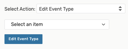 Editing event type
