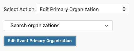 The criteria for editing the primary organization when bulk editing.