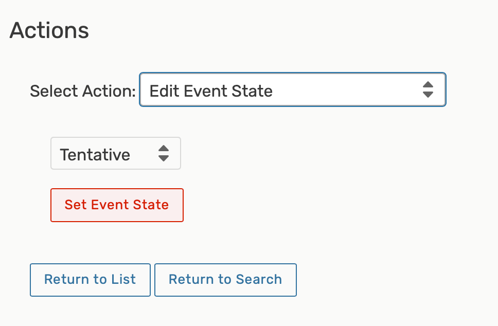 Bulk editing the event state