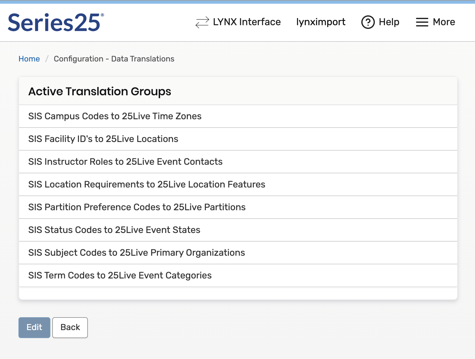 Data Translation options in LYNX