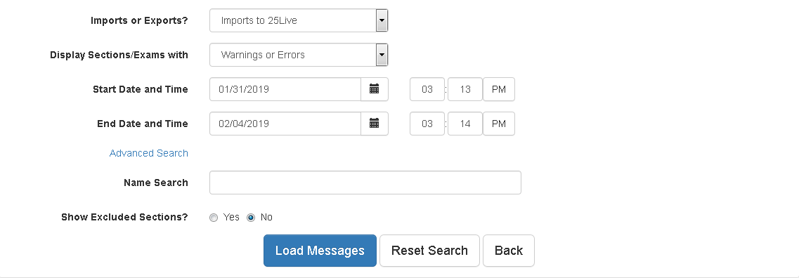 Accessing Import and Export Messages | Series25 Help and Customer Resources