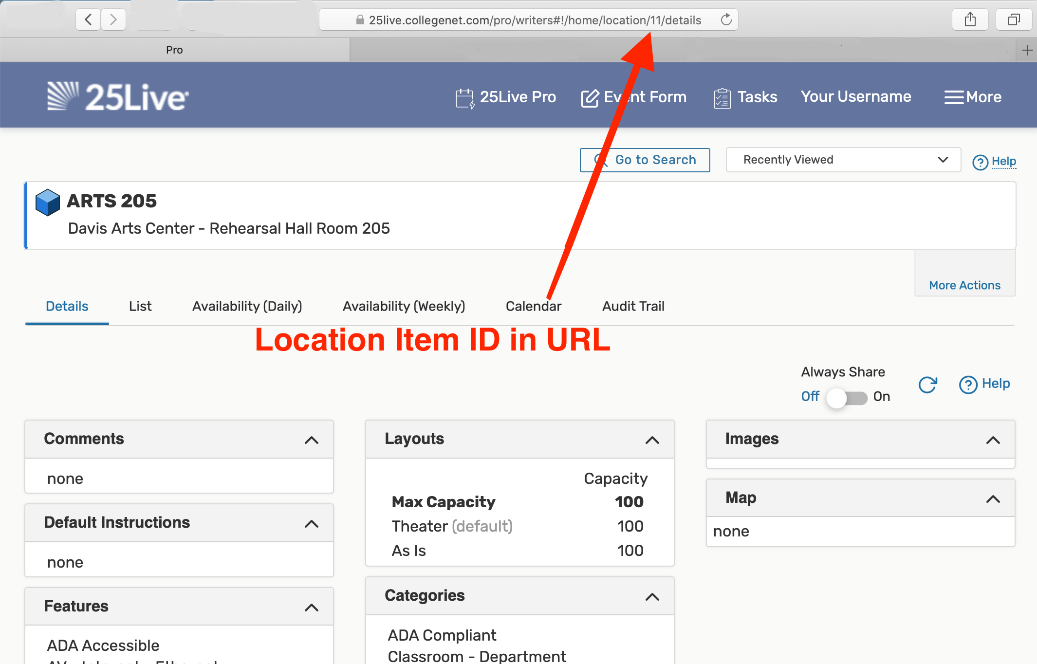 Location of IDs in URL