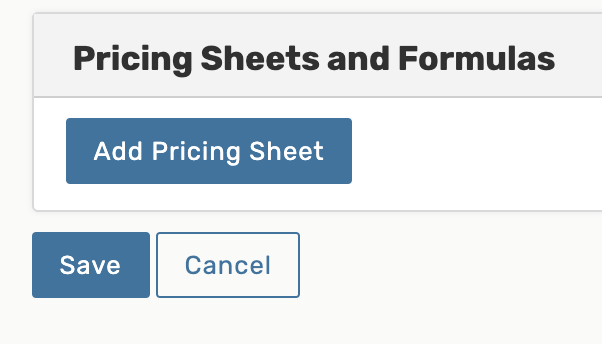 Add Pricing Sheet button in 25Live