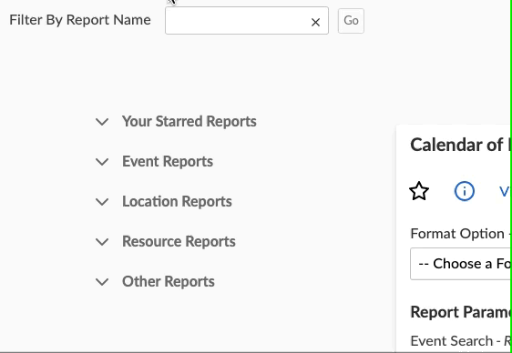 Search results will appear as you type report title keywords