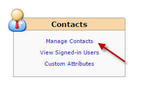Administration Utility - Manage Contacts