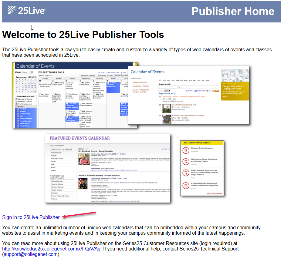 Publisher home page