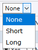 Time zone display dropdown options