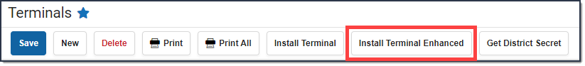 Screenshot of Install Terminal Enhanced button.