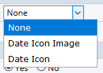 Date icon dropdown options