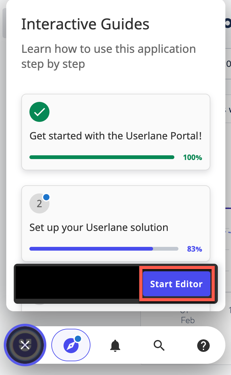 Start Editor button in the assistant