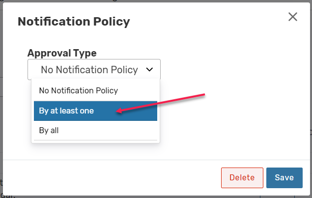 Notification By at least one option