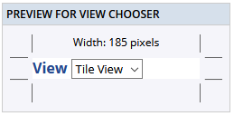 Preview for view chooser