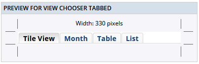 Preview for view chooser tabbed