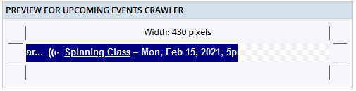 Preview for upcoming events crawler