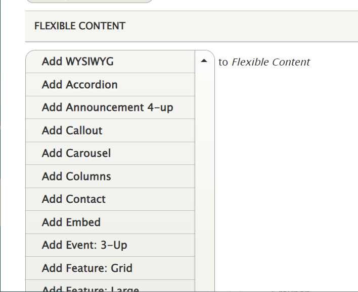 screenshot flex content options