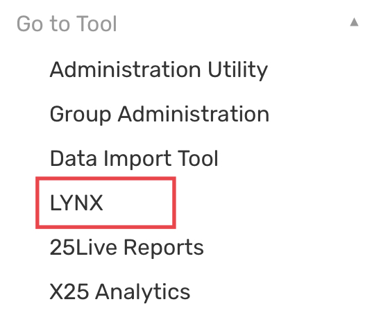 LYNX link in the More menu