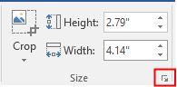 image height width in toolbar