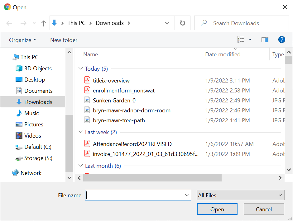 screenshot file finder on laptop