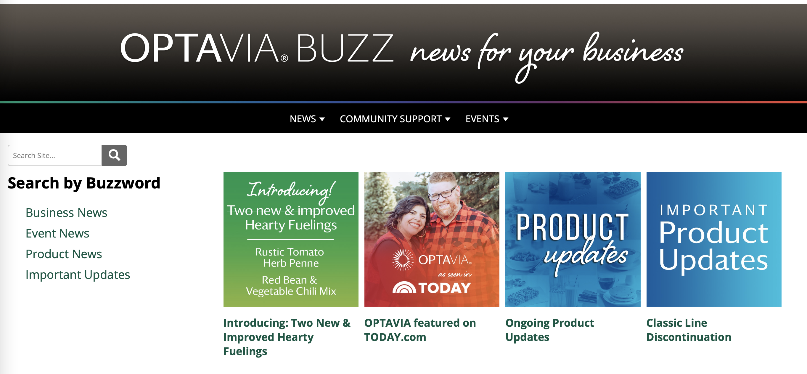 OPTAVIA Buzz Homepage.