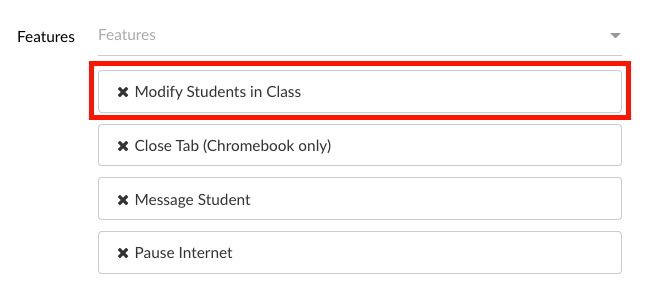 enable modify students in class