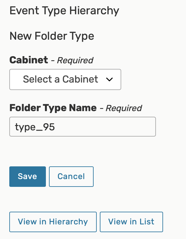 Adding folder type