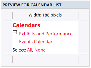 Calendar list spud preview