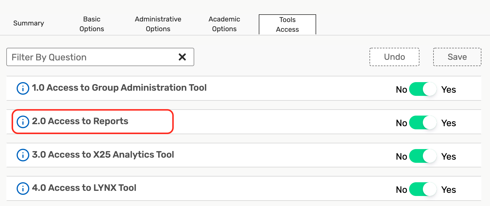 Access to Reports is in the Tools Actions sections of Settings.