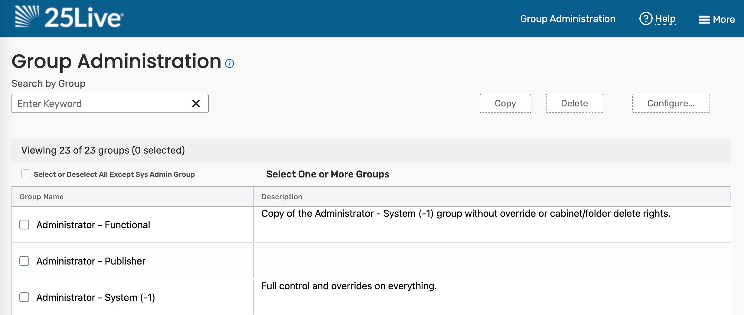 Group administration tool