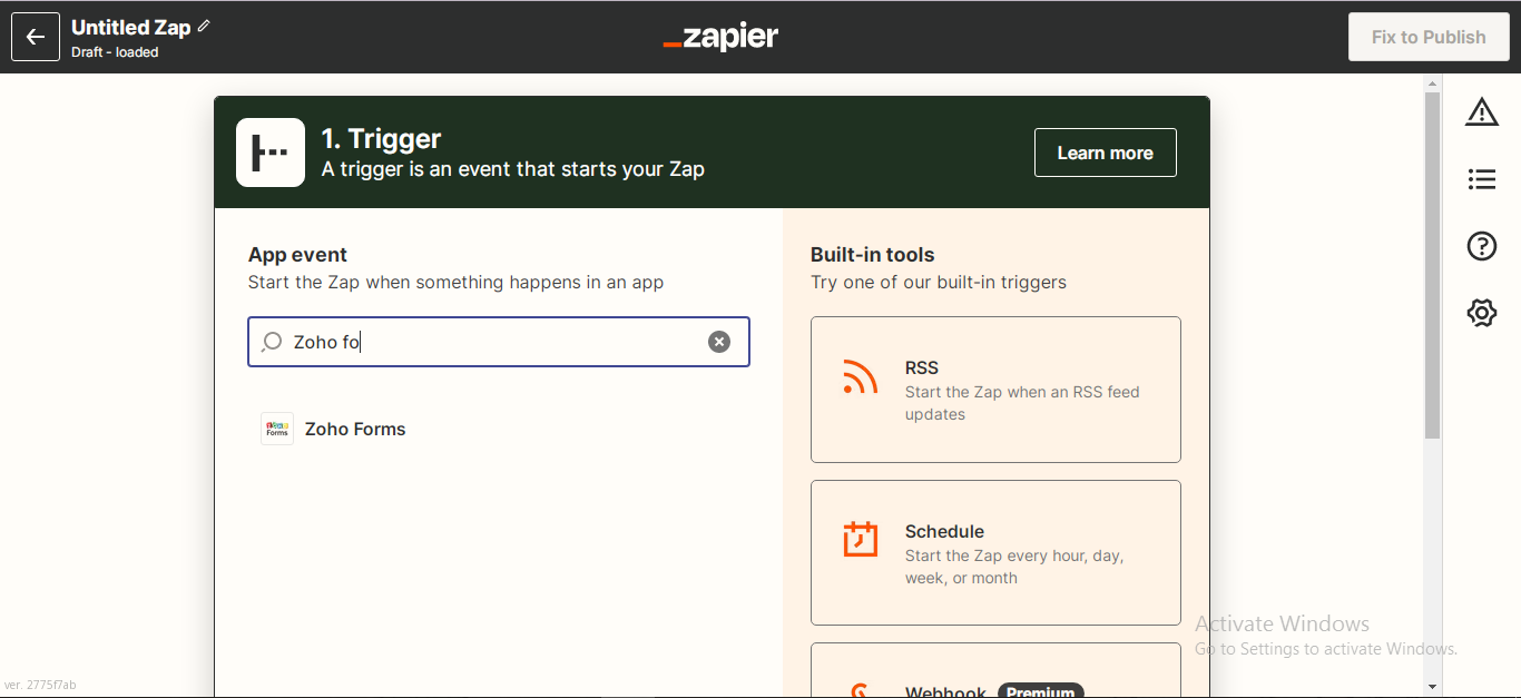 Get Started with the Zapier connector  | Ideolve