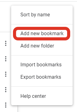 add new bookmark