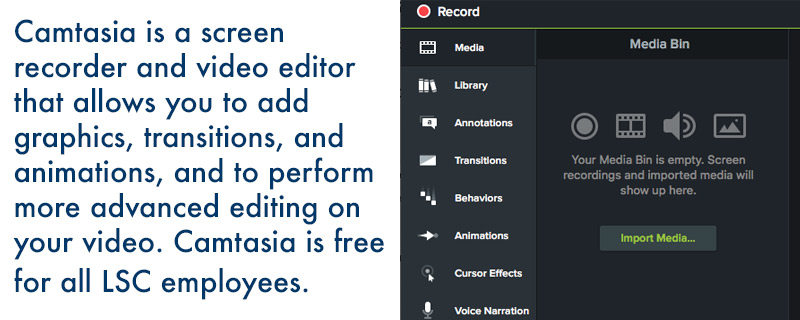 Screen recorder and video editing solution.
