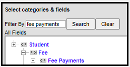 Screenshot of fee payments