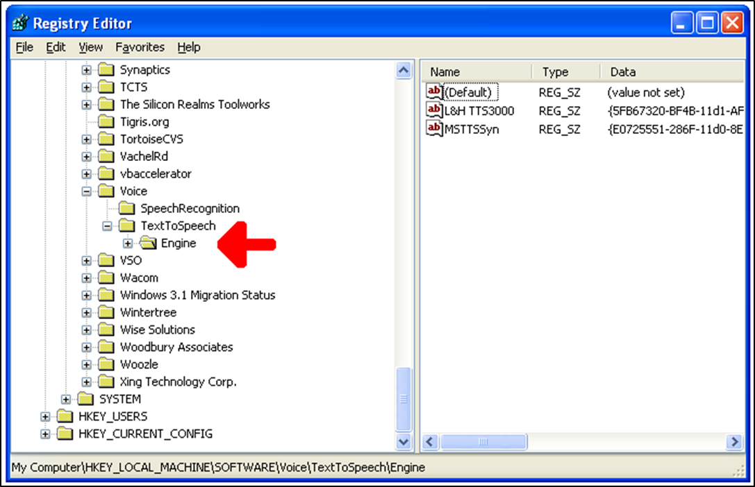registry editor menu showing engine open