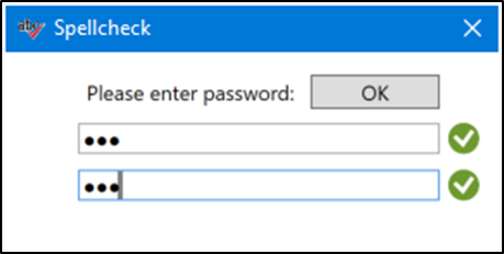 spellcheck box showing the password to turn spellcheck back on