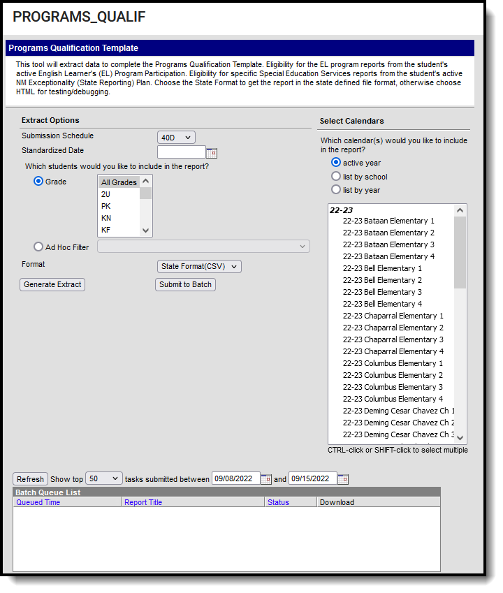Screenshot of Programs Qualification Template Editor.