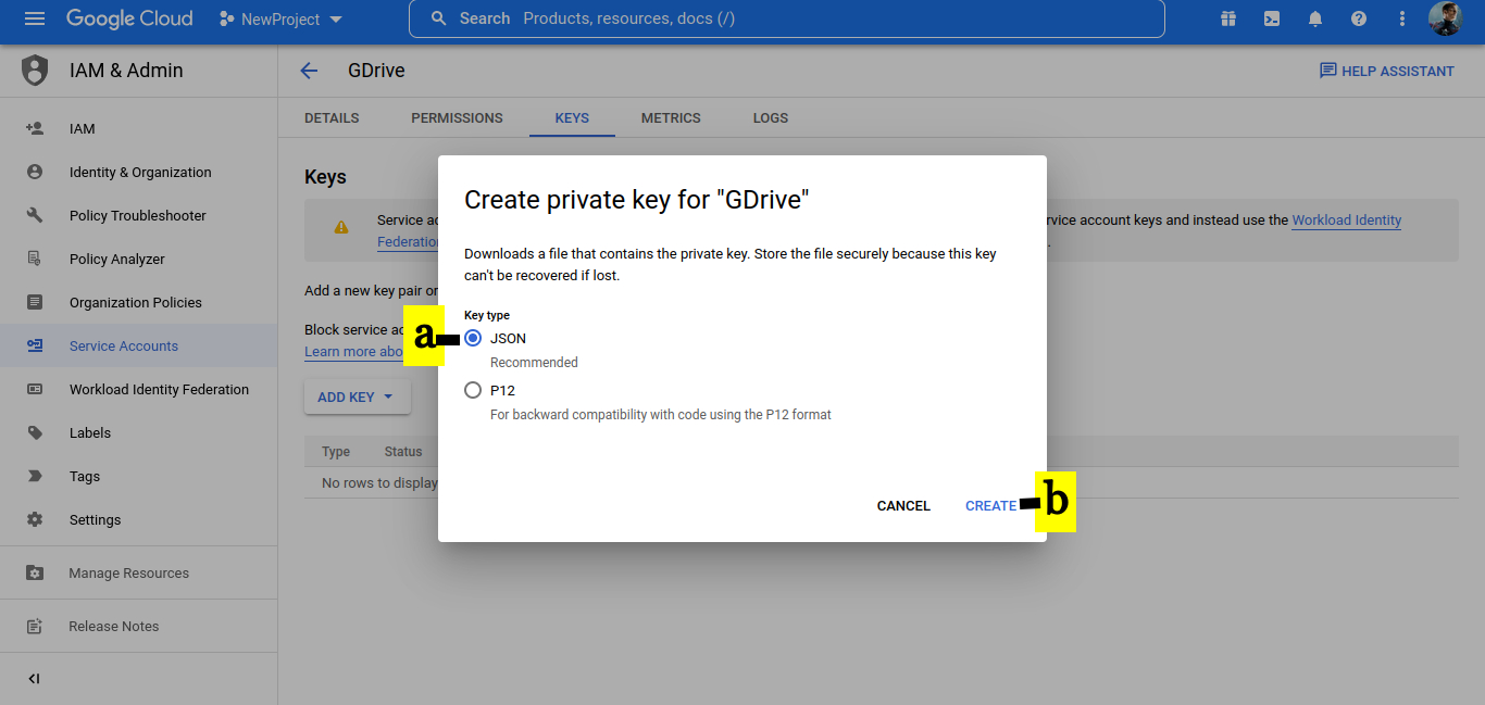 Google Workspace Admin create private key | LegacyFlo