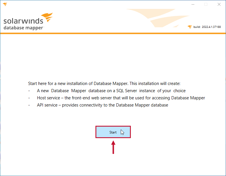 Database Mapper Configuration Utility Start