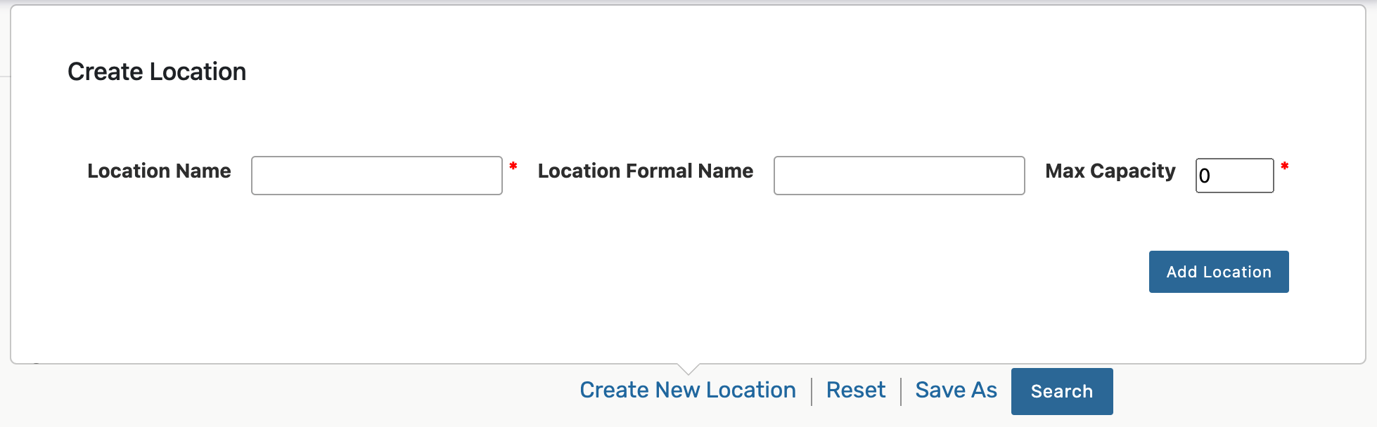 Create location form