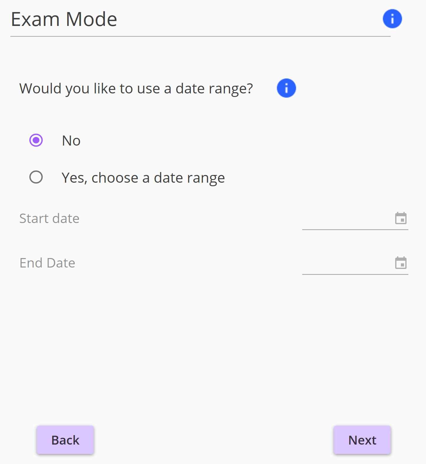 Date Range option