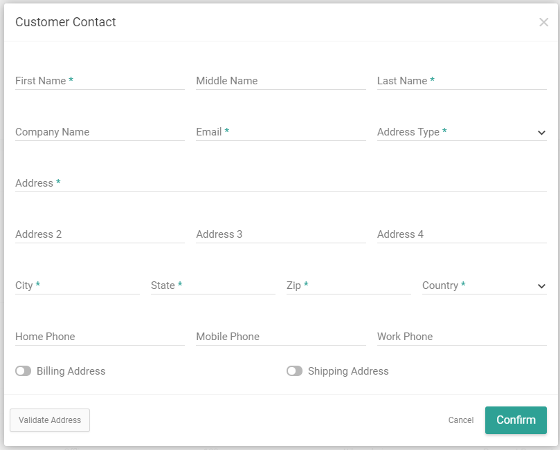 The Customer Contact form in B2C account settings