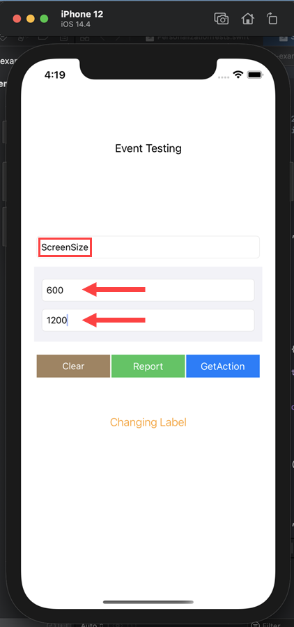 Example execution of the sample app.
