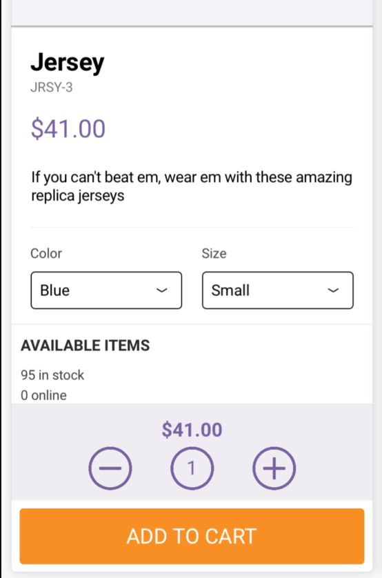 Close-up of product information on a product page and the Add to Cart button