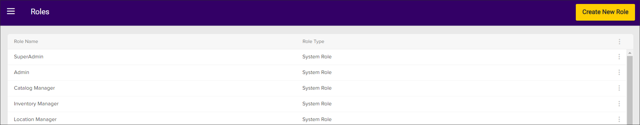The Roles page