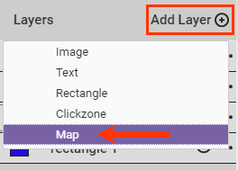 Callout of the Map option in the Add Layer selector