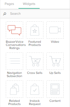 Callout of the Bazaarvoice widget in the Site Builder