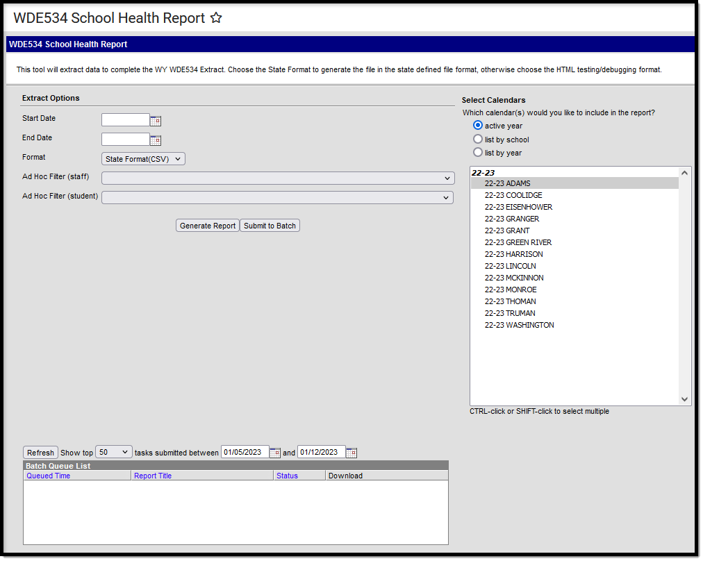 Screenshot of WDE534 Extract Editor.