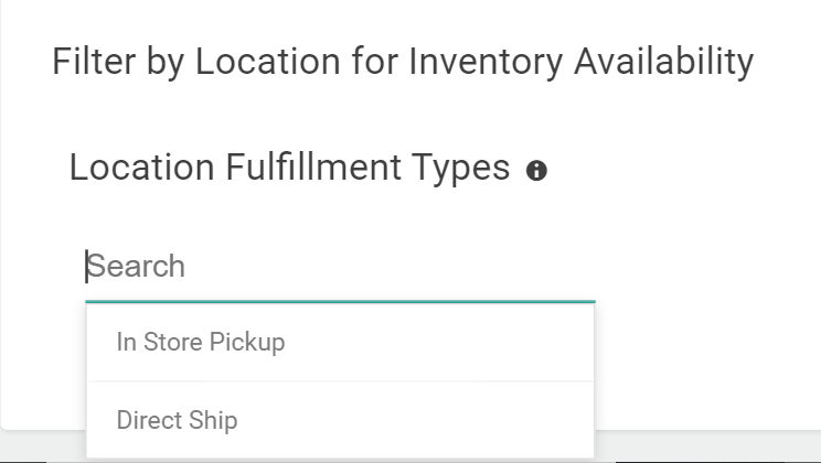 The Location Fulfillment Types option on the Site Settings page