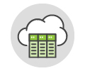 Illustration of a server in a cloud.
