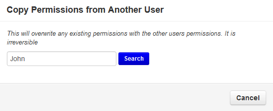 copy permissions from another user