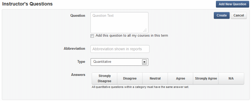 add new question form